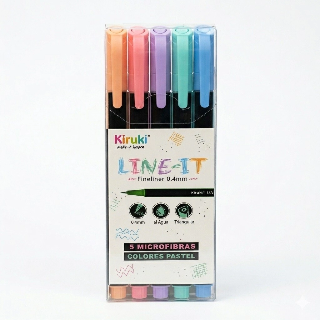 MICROFIBRAS LINE IT X 5 COL PASTEL
