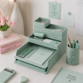 Organizador de escritorio NUSIGN 324x239x45mm - Verde