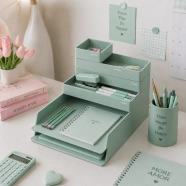 Organizador de escritorio NUSIGN 324x239x45mm - Verde