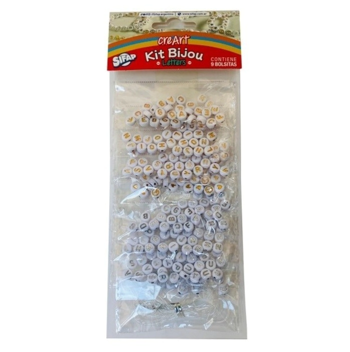CREART BIJOU LETTERS X 9 BOLSITAS