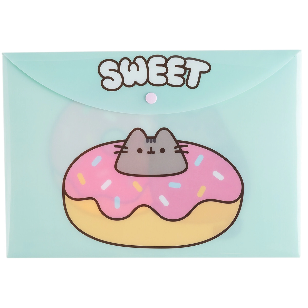 Sobre A4 con boton Pusheen