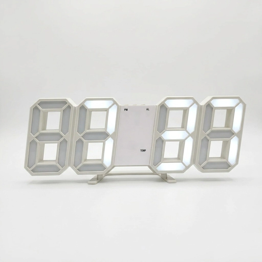 Reloj escritorio a pila y usb 3D