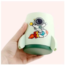 Portalapiz cohete color pastel c/stickers
