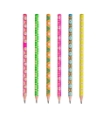 LAPIZ DE GRAFITO HB NEON FLORAL SIN GOMA TUBO X 36