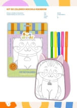 Kit coloreo mochila Fun World Rainbow