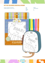 Kit coloreo mochila Fun World Roar