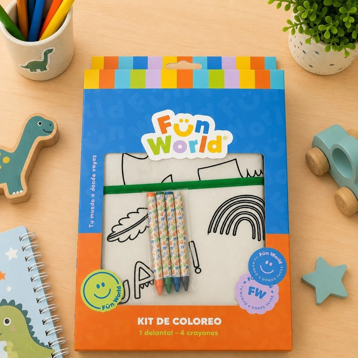 Kit coloreo delantal Fun World Roar