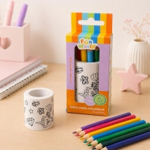 Cinta adhesiva colorear Fun World Rainbow