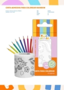 Cinta adhesiva colorear Fun World Rainbow