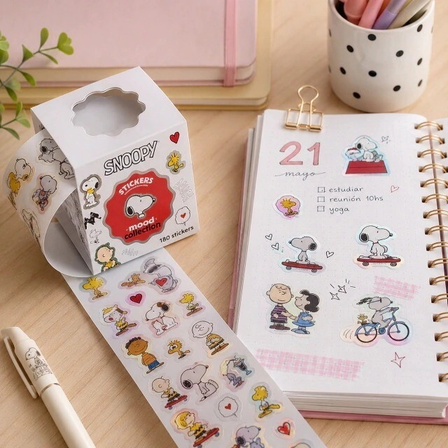 Box Roll Stickers Snoopy