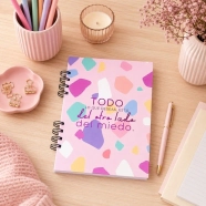 CUADERNO A5 TAPA DURA RAYADO ESPIRAL