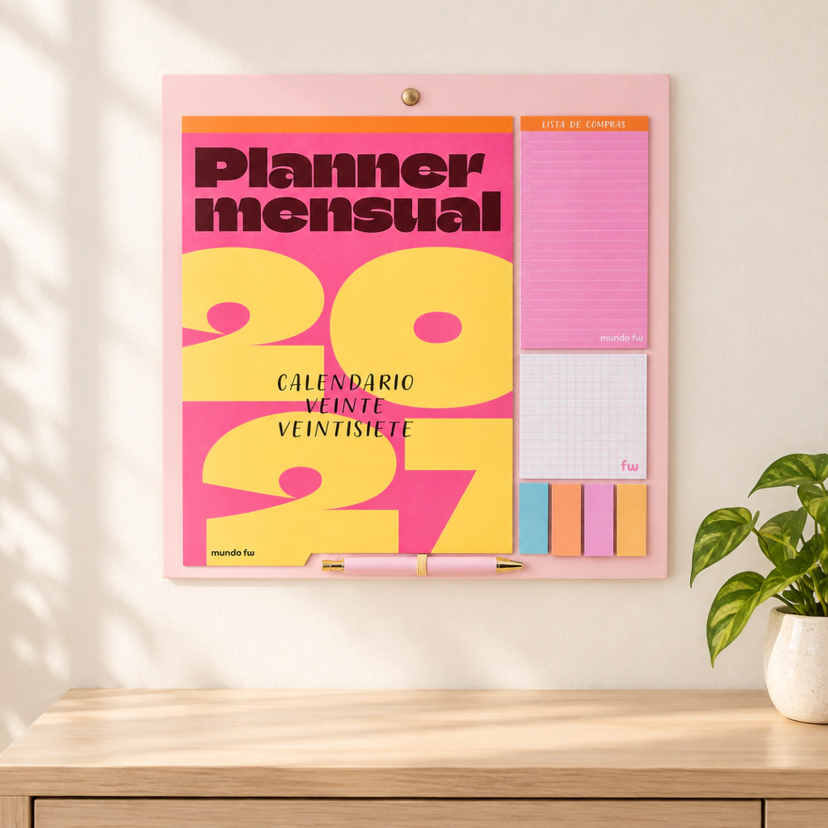 PLANNER DE HELADERA/PARED FW 35X35CM 2027
