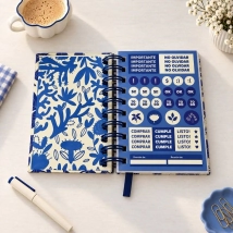 AGENDA 10X15 DIA POR PAGINA BLUE ORGANIC