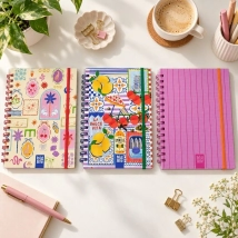 NOTEBOOK 15X21  RAYADO PASTEL