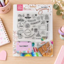 STAMP SET (SELLOS+ALMOHADILLA+BASE) PARTY