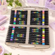 Marcador c/glitter punta pincel x 36 unidades