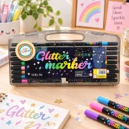 Marcador c/glitter punta pincel x 36 unidades