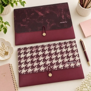 Carpeta A4 extensible 5 bolsillos Malbec