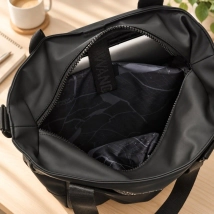 Bolso shopper con cierre en acceso. Portanotebook y portabotellas.  38x32x14cm   10/26