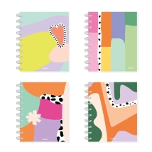 Cuaderno Tapa Semi R&iacute;gida - Mini A6 - 12 x 14,5  cm.- Rayado - 80 H