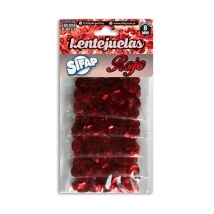 LENTEJUELAS  ROJAS  x 5  BOL. De 3 gs