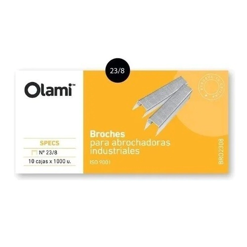 BROCHES INDUSTRIALES N� 23/08 (Cajita x 1.000 broches)