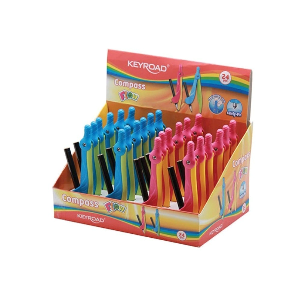 COMPAS PLASTICO FLOW C/ LAPIZ