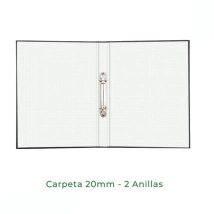 Carpeta 2 Anillas de 20 mm - Sin Block - A4